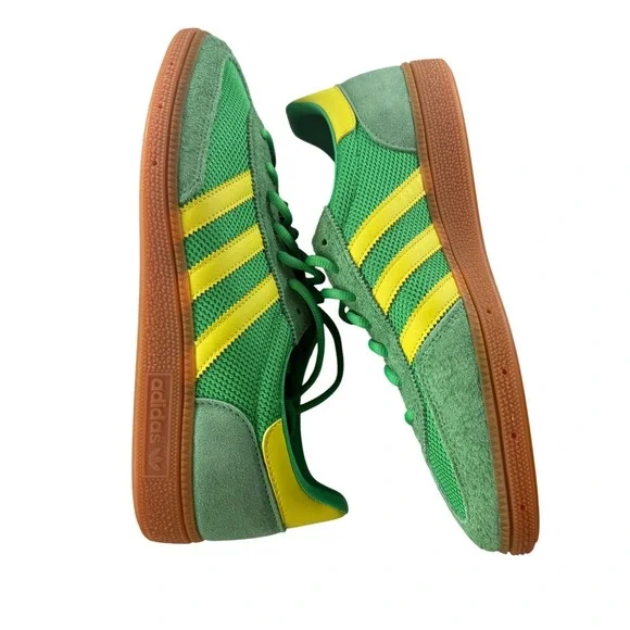 Adidas Handball Spezial Energy Green Pure Sulfar Suede Mesh Sneakers Mens 10 New - Picture 2 of 9